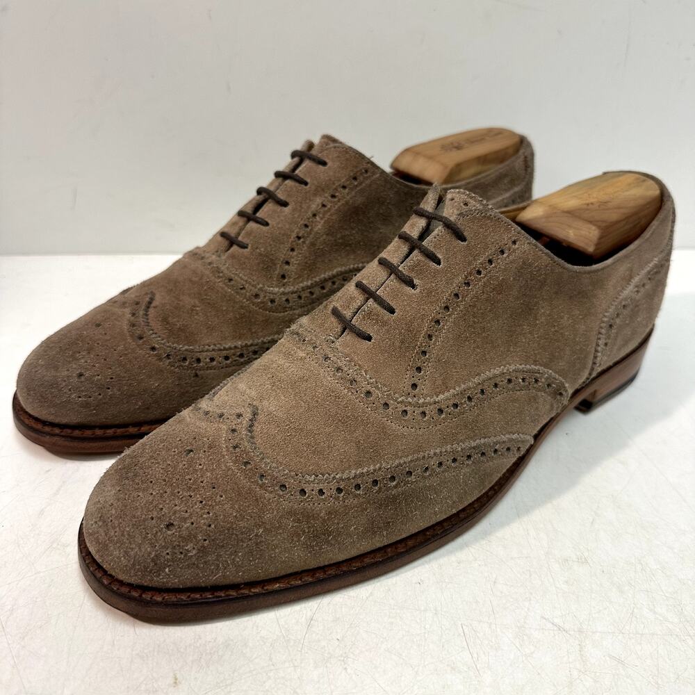 FULLY RESOLED Crockett & Jones x Brooks Bros Suede Derby Cap Toe England 9.5